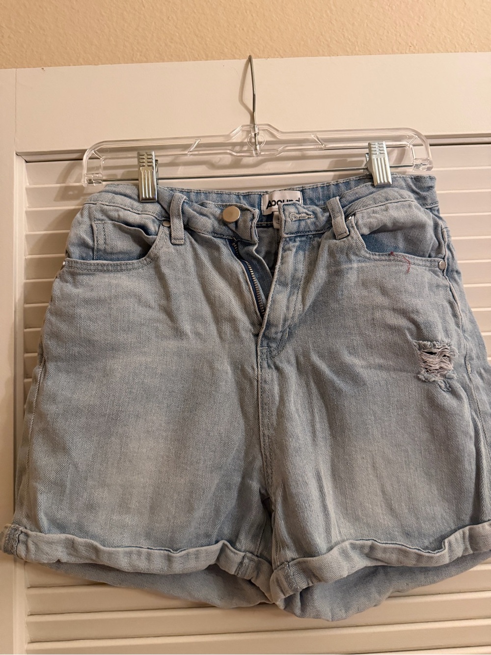 Abound Light Wash Denim Rolled-Hem Shorts